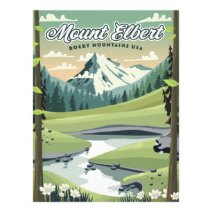 Mount Elbert Rocky Mountains Travel poster