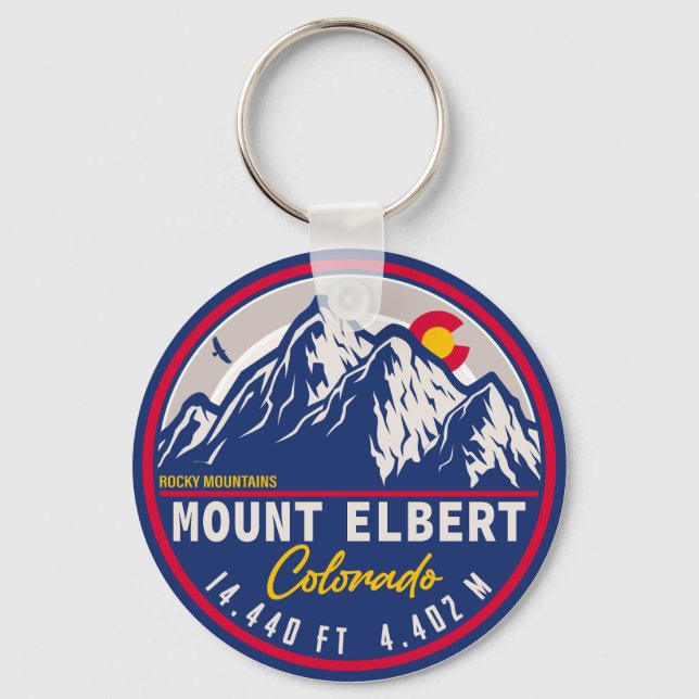 Mount Elbert, Sawatch Range, Colorado. Keychain (Front)