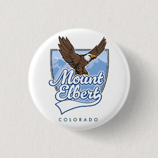 Mount Elbert Travel patch 1 Inch Round Button