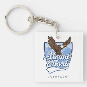 Mount Elbert Travel patch Keychain