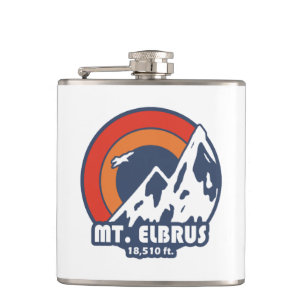 Mount Elbrus Russia Sun Eagle Hip Flask