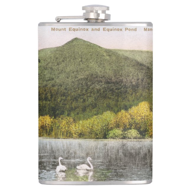 Mount Equinox, Manchester, Vermont Vintage Hip Flask (Front)