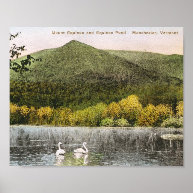 Mount Equinox, Manchester, Vermont Vintage Poster (Front)