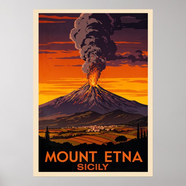 Mount Etna Sicily V06 Poster (Front)