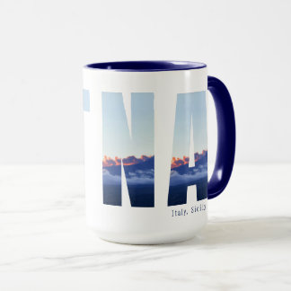 Mount Etna Volcano Smoking Evenning Mug