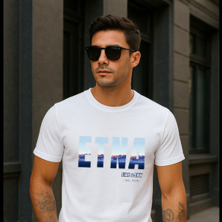 Mount Etna Volcano Smoking Evenning T-Shirt