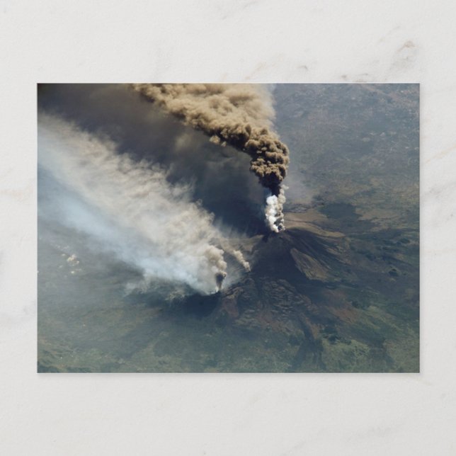 Mount Etna's Volcanic Eruption in 2002 Postcard (Front)