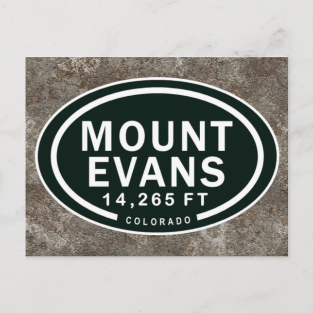 Mount Evans 14,265 FT CO Mountain Postcard (Front)