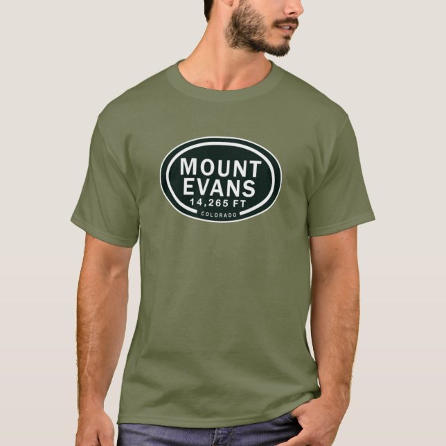 Mount Evans 14,265 FT CO Mountain T-Shirt (Front)