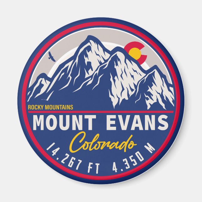 Mount Evans Wilderness 14er - Colorado mountains Magnet (Front)