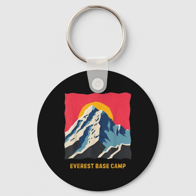 Mount Everest Base Camp Himalayas Mountain Hike Cl Keychain (Front)