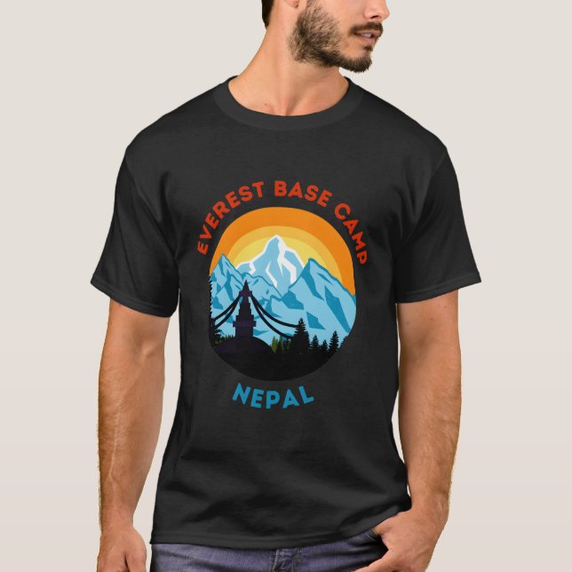 Mount Everest Base Camp Nepal Mountain Hiker Climb T-Shirt (Front)