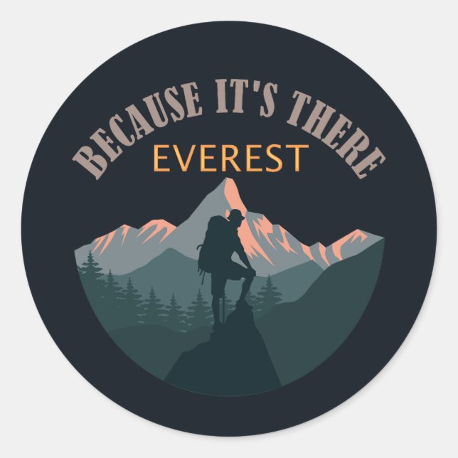 Mount Everest, Hiker Sticker (Front)