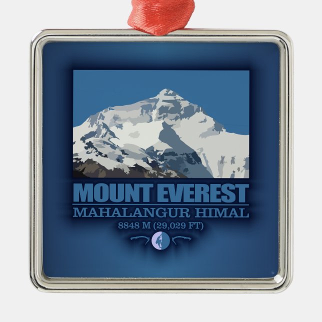 Mount Everest Metal Ornament (Front)
