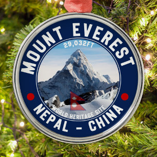 Mount Everest Metal Ornament – Mountain Art