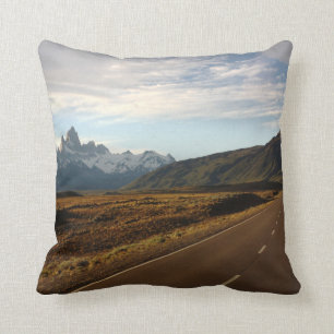 Mount Fitz Roy And Mount Cerro Torre Throw Pillow
