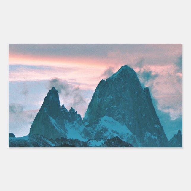 Mount Fitz Roy, Patagonia, Argentina at dusk Sticker (Front)