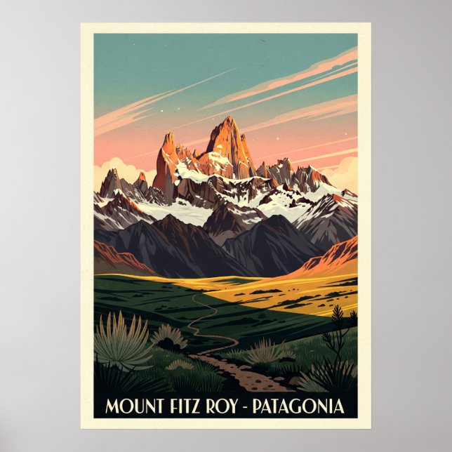 Mount Fitz Roy Patagonia V07 Poster (Front)