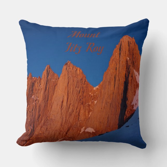 Mount Fitz Roy Throw Pillow (Front)