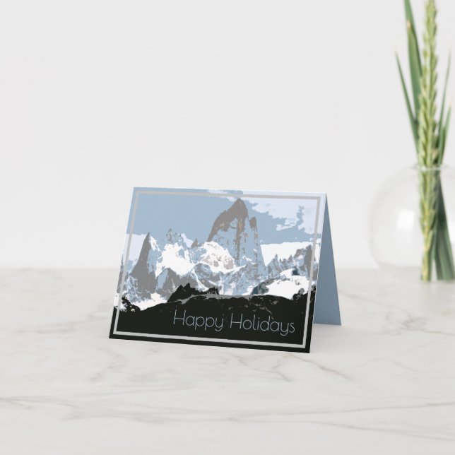 Mount Fitzroy Mountain, Patagonia, Argentina Holiday Card (Front)
