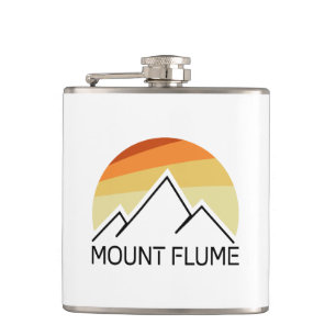 Mount Flume New Hampshire Retro Hip Flask