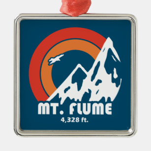 Mount Flume New Hampshire Sun Eagle Metal Ornament