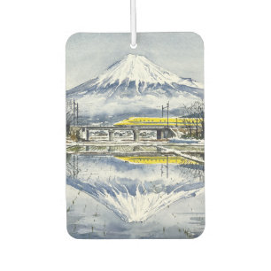 Mount Fuji and the Shinkansen Doctor Yellow Air Freshener