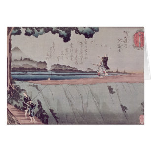 Mount Fuji from the Sumida River embankment