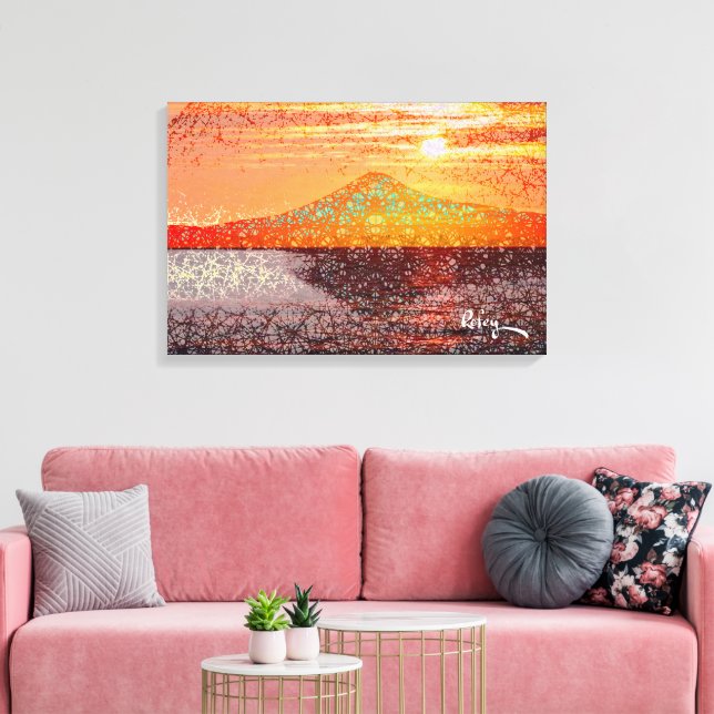 Mount Fuji III by Rofey Canvas Print (Insitu(LivingRoom))