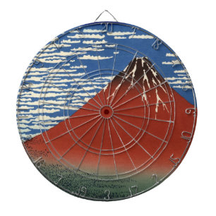 Mount Fuji in Clear Weather (Red Fuji) (Hokusai) Dartboard