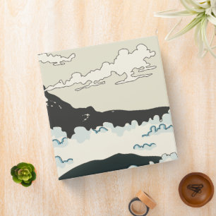 Mount Fuji Japan art block. Binder