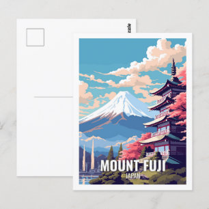 Mount Fuji Japan Famous Travel Places Postcard