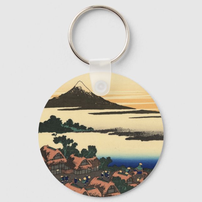 Mount Fuji Japan Sunset Keychain (Front)