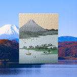 Mount Fuji Jigsaw Puzzle<br><div class="desc">My vector interpretation of the 1858 woodblock print 'Pine Forest of Mio' by Hiroshige, Library of Congress public domain collections.</div>