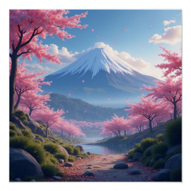 Mount Fuji landscape Poster (Front)