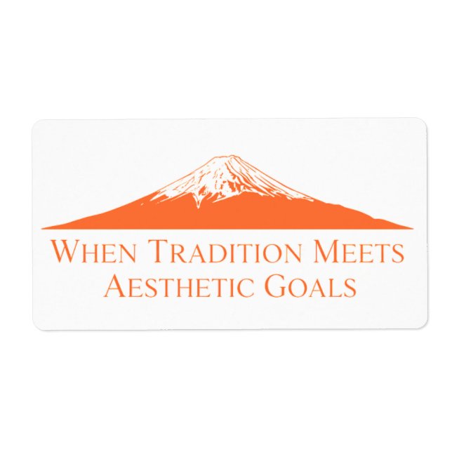 Mount Fuji Minimalist Stickers – Burnt Orange (Devant)