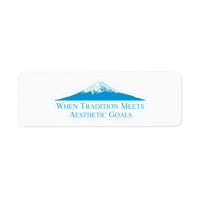 Mount Fuji Minimalist Stickers – Electric Blue (Devant)