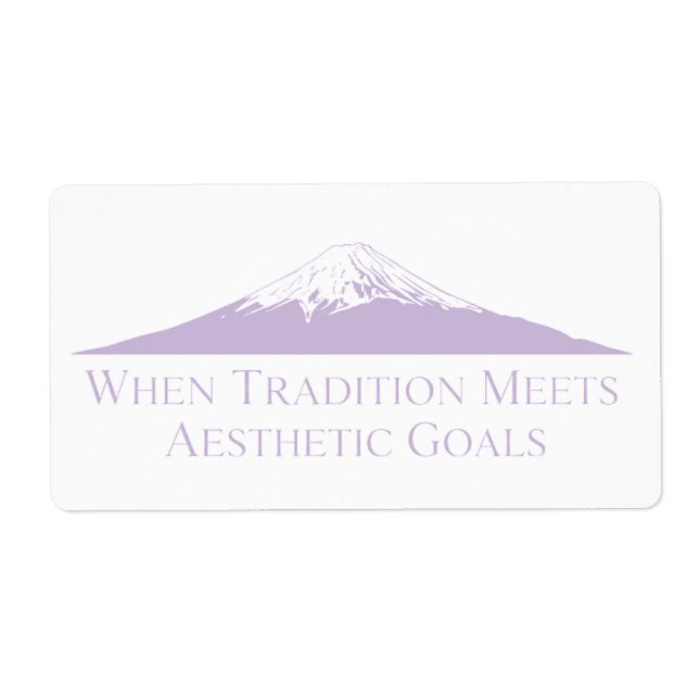 Mount Fuji Minimalist Stickers – Lavender (Devant)