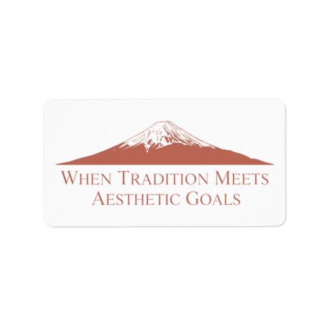 Mount Fuji Minimalist Stickers – Terracotta (Front)