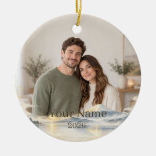 Mount Fuji Mist Custom Photo Ornament