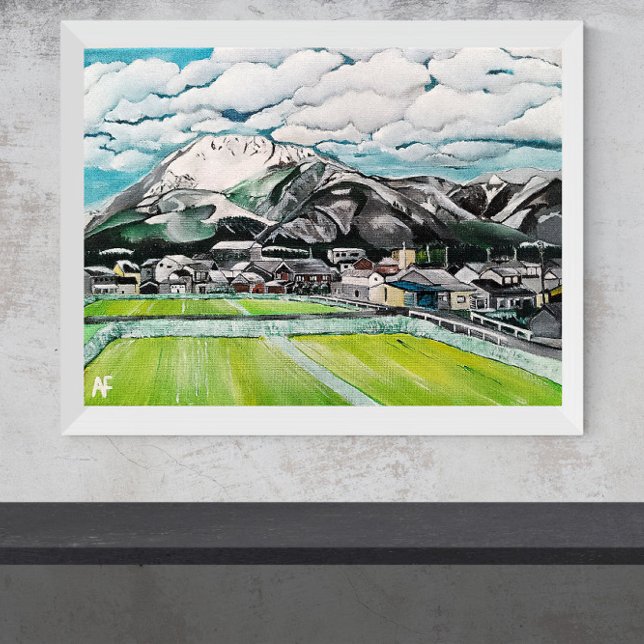 Mount Fuji Painting by Alfred Fox Canvas Print (Not Actual Size)