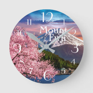 Mount Fuji Round Clock
