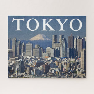 Mount Fuji Shinjuku District Skyline Tokyo Japan Jigsaw Puzzle