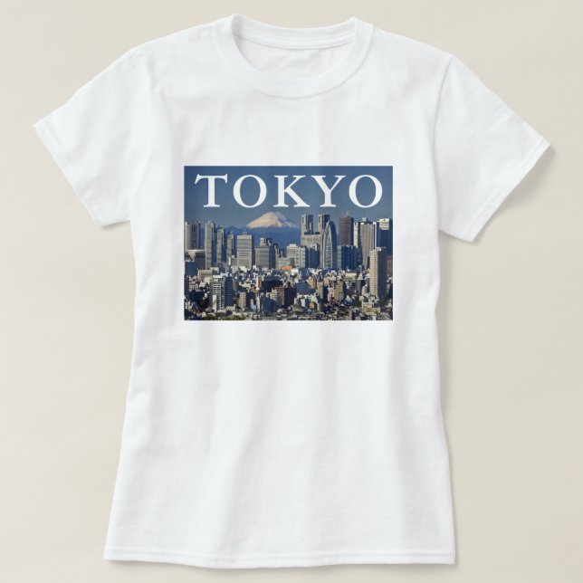 Mount Fuji | Shinjuku District Skyline Tokyo Japan T-Shirt (Design Front)