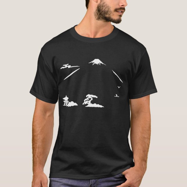 Mount Fuji T-shirt (dark) (Front)