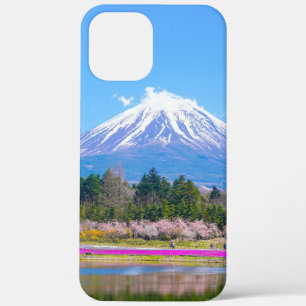 Mount Fuji Trees and Flowers iPhone 12 Pro Max Case
