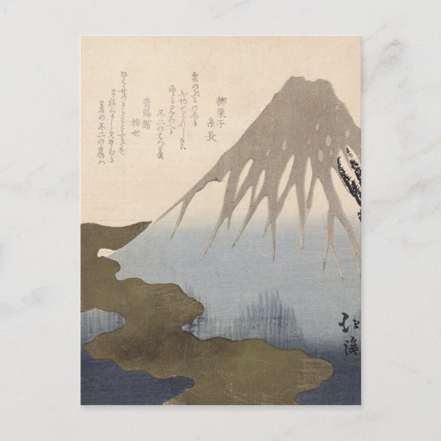 Mount Fuji Under the Snow Postcard (Front)