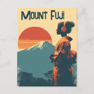 Mount Fuji vintage Postcard