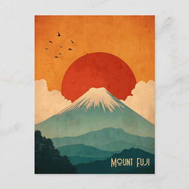 Mount Fuji vintage Postcard (Front)