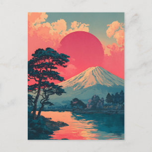 Mount Fuji vintage Postcard